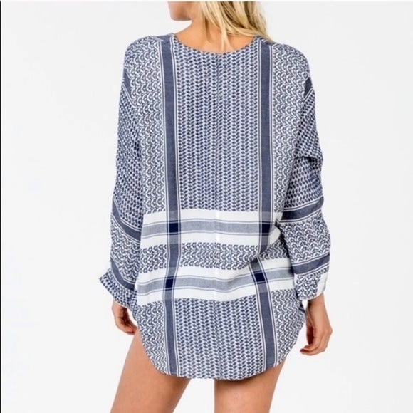 Rails Lily Lace Front Pullover Tie Neck Top XS - Picture 3 of 10